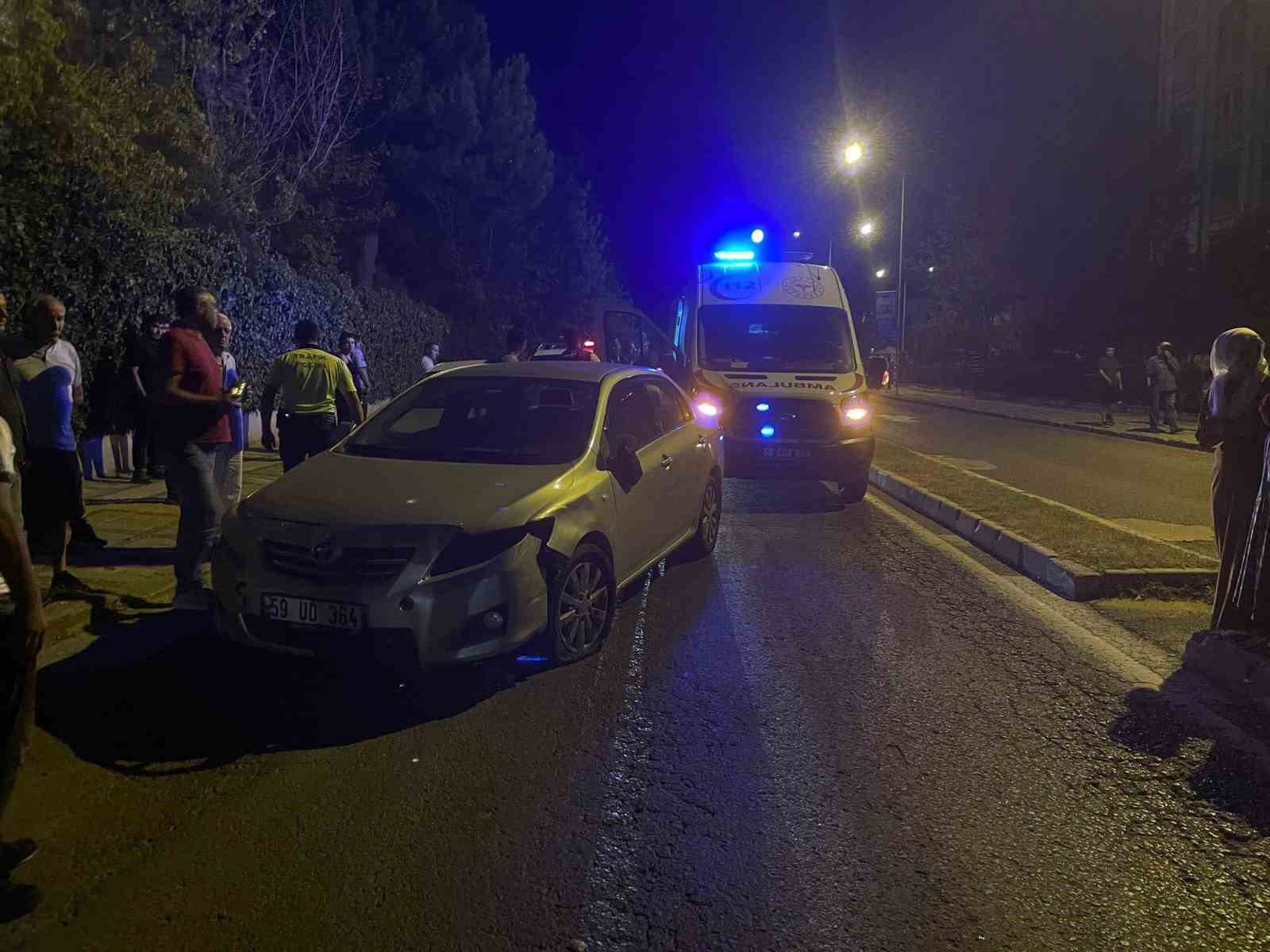 MOTOSİKLETE ÇARPAN ARACIN KAZA SONRASI ALDIĞI MADDİ HASAR