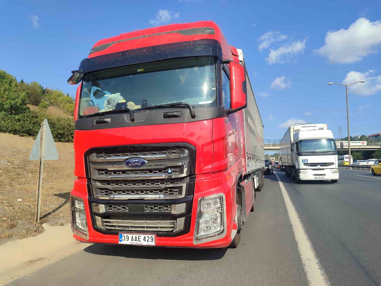 İSTANBUL TEM OTOYOLU'NDA ÜST GEÇİTTEN ATLAYAN VATANDAŞ İKİ OTOMOBİL VE
