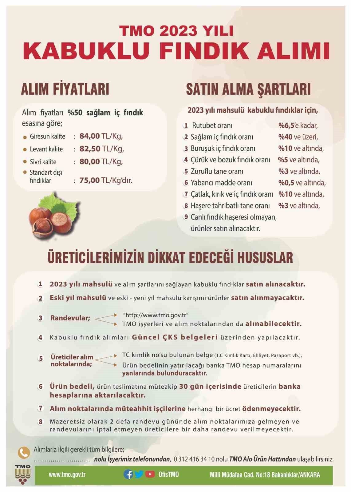 TOPRAK MAHSULLERİ OFİSİ, KABUKLU FINDIK ALIMLARI BUGÜN İTİBARİ İLE BAŞLADI.