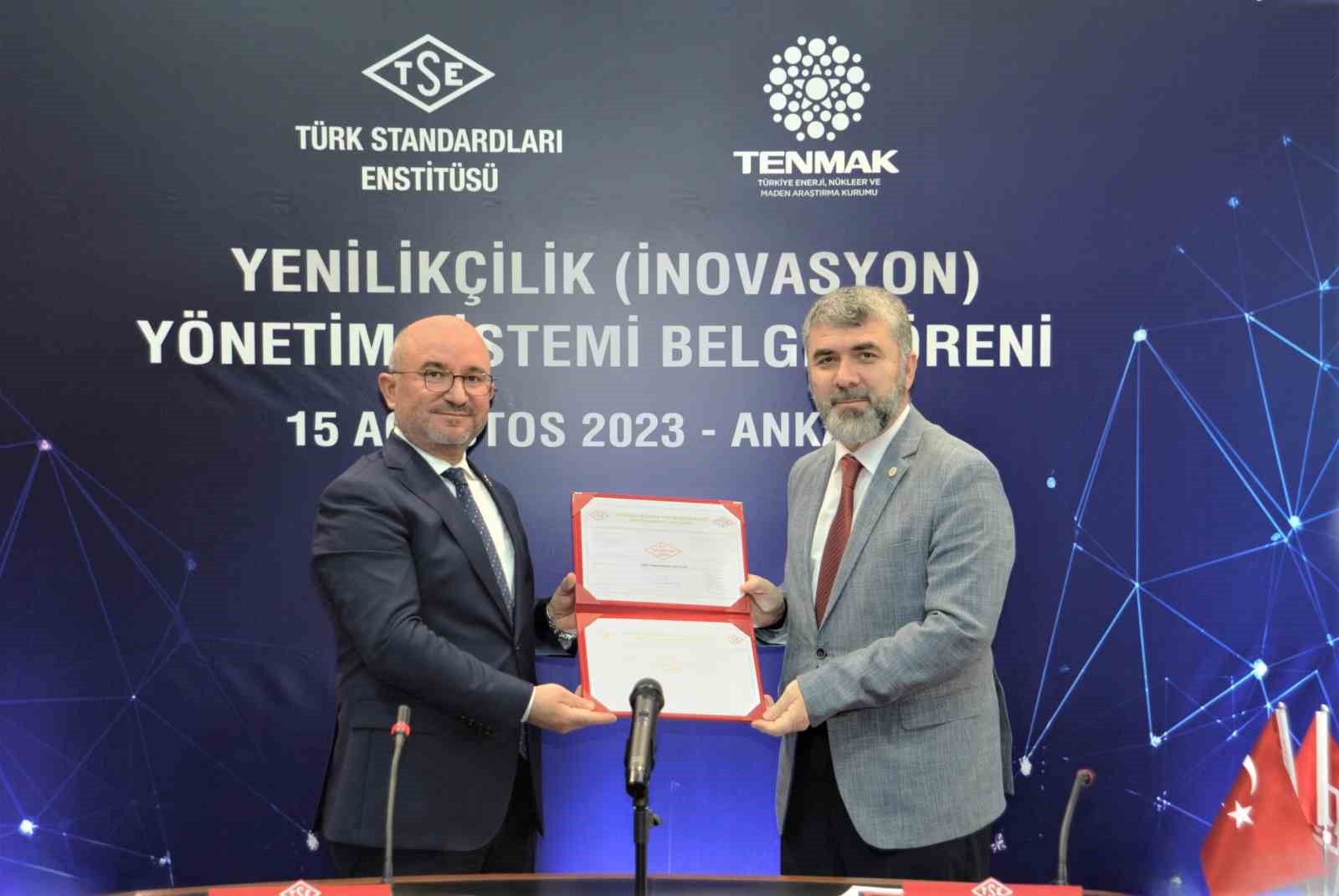 TÜRKİYE ENERJİ, NÜKLEER VE MADEN ARAŞTIRMA KURUMU (TENMAK), TÜRK STANDARTLARI