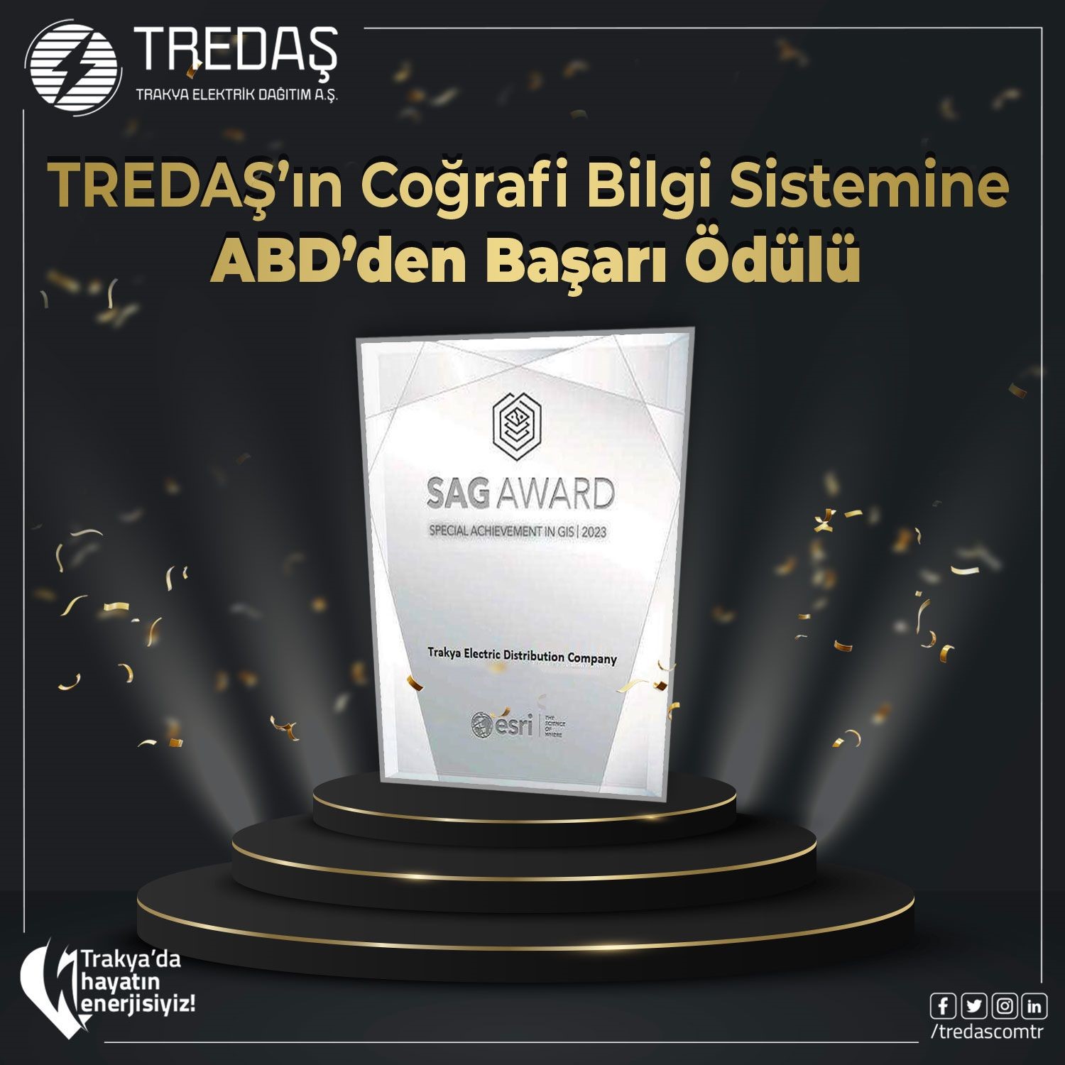 TREDAŞ, AMERİKA BİRLEŞİK DEVLETLERİ’NDE DÜZENLENEN KULLANICI KONFERANSINDA, ‘HARİTALAMA VE ANALİTİK