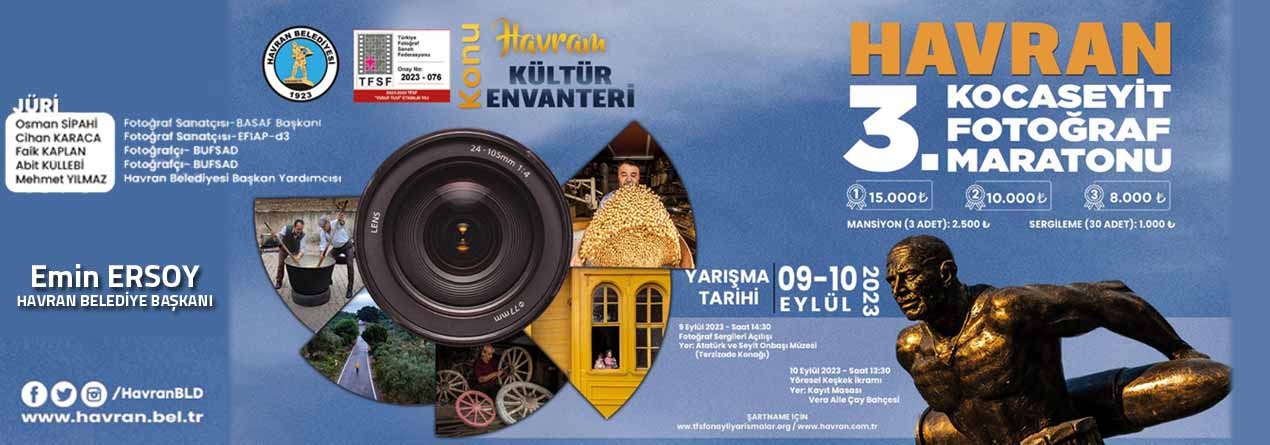BALIKESİR’İN HAVRAN İLÇESİNDE 09-10 EYLÜL 2023 TARİHLERİNDE GERÇEKLEŞTİRİLECEK OLAN 3.ULUSAL
