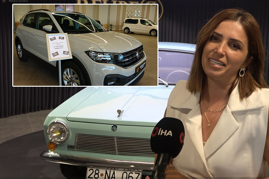Bu galerideki tabelalarda araç fiyatı değil, fındık miktarı yazılıyor GİRESUN’DA BİR OTO GALERİ FİRMASI, FINDIKLA ARABA SATIŞI YAPMAYA BAŞLADI.