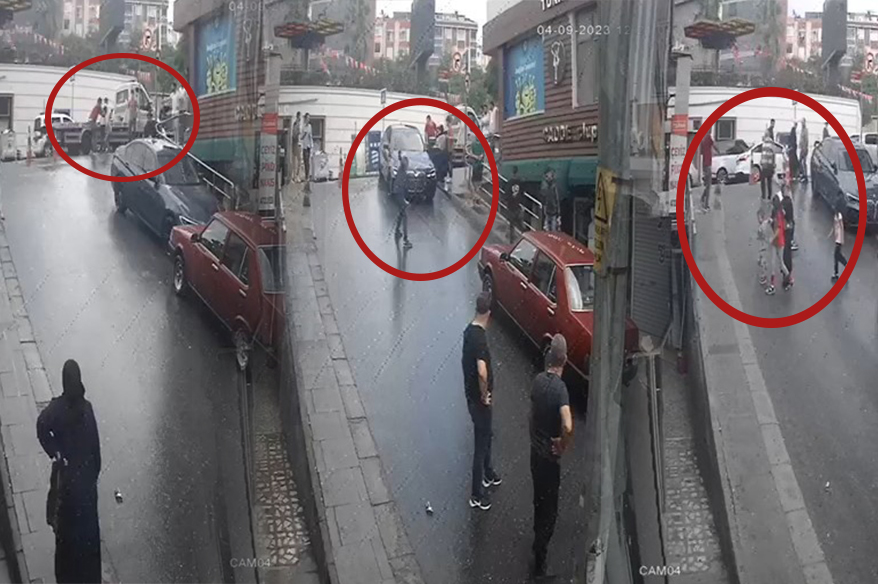ARNAVUTKÖY’DE BİR DÖNERCİ DÜKKANINDA STOKLANAN YAĞLAR DÜKKANA SIZMA YAPTI.