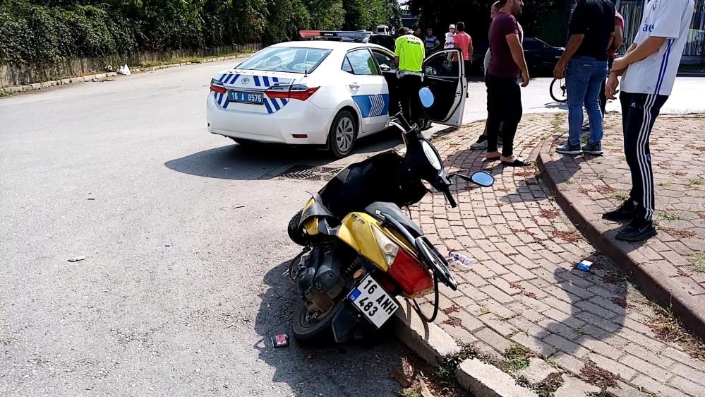 BURSA'NIN İNEGÖL İLÇESİNDE MEYDANA GELEN KAZADA OTOMOBİL İLE MOTOSİKLET ÇARPIŞTI;