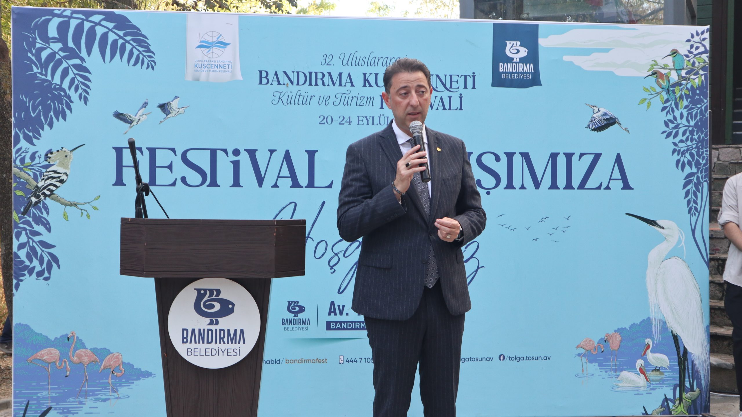 32’ncisi gerçekleştirilen Uluslararası Bandırma Kuşcenneti Festivali’nin resmi açılış töreni Kuşcenneti