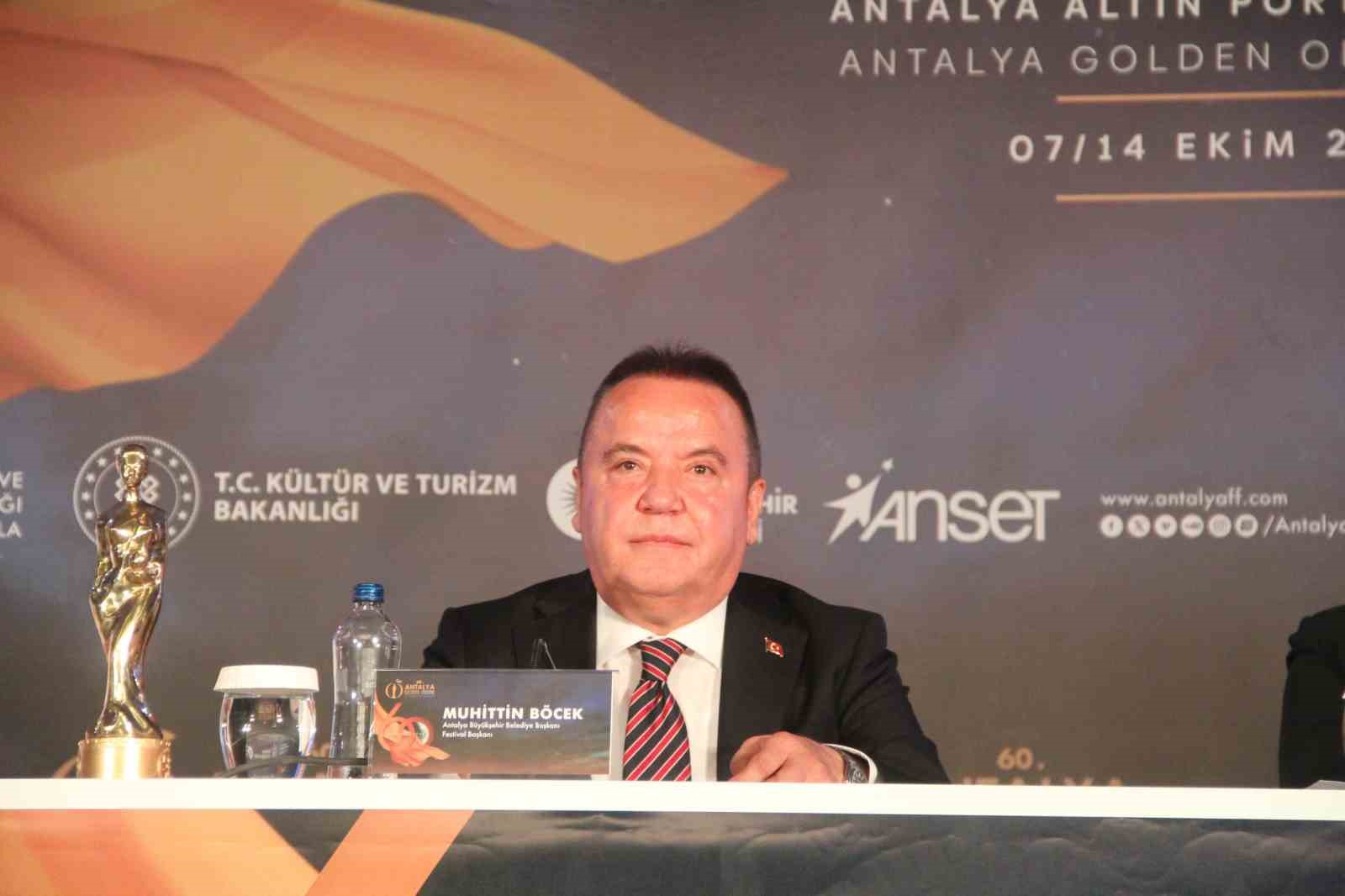 ANTALYA BÜYÜKŞEHİR BELEDİYE BAŞKANI MUHİTTİN BÖCEK, ANTALYA ALTIN PORTAKAL FİLM