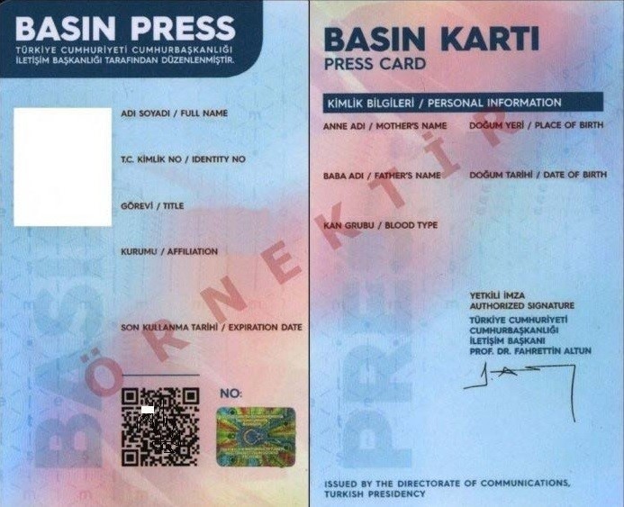 CUMHURBAŞKANLIĞI İLETİŞİM BAŞKANLIĞI TARAFINDAN GAZETECİLERE VERİLEN BASIN KARTLARI, ARTIK BANKACILIK