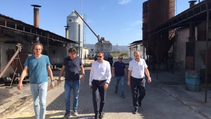 Burhaniye’de, Kaymakam Memiş yumurta ve et üretim tesislerini ziyaret etti