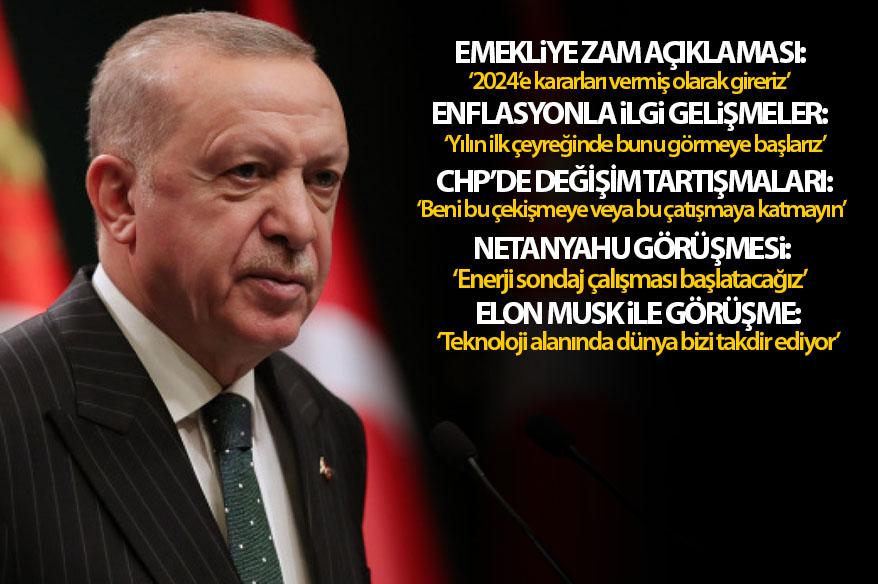 Cumhurbaşkanı Recep Tayyip Erdoğan, ABD ziyaretinde medya temsilcileri ile bir