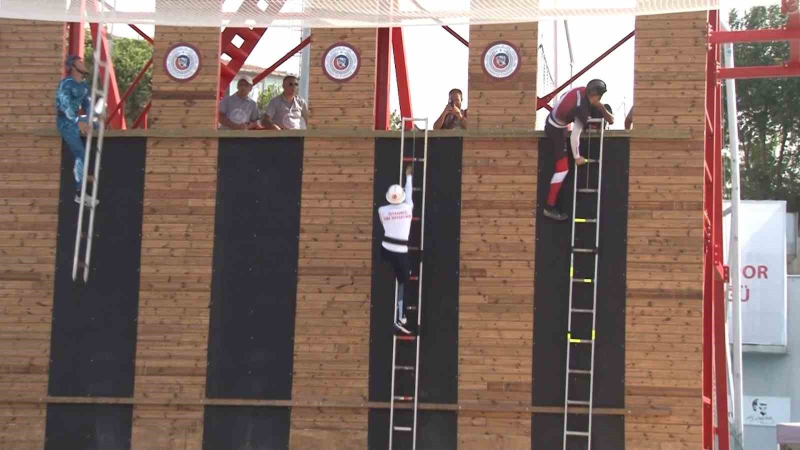 MERDİVENLİ TIRMANMA İTFAİYECİLERİN YARIŞMASI