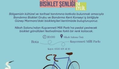 Pedallar festivalde Kuşcenneti’ne çevrilecek