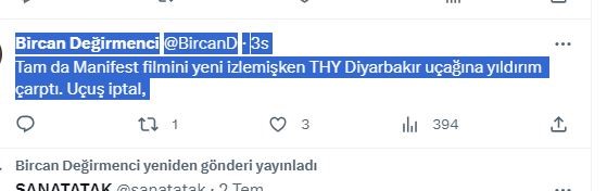 THY UÇAĞINA YILDIRIM İSABET ETTİ