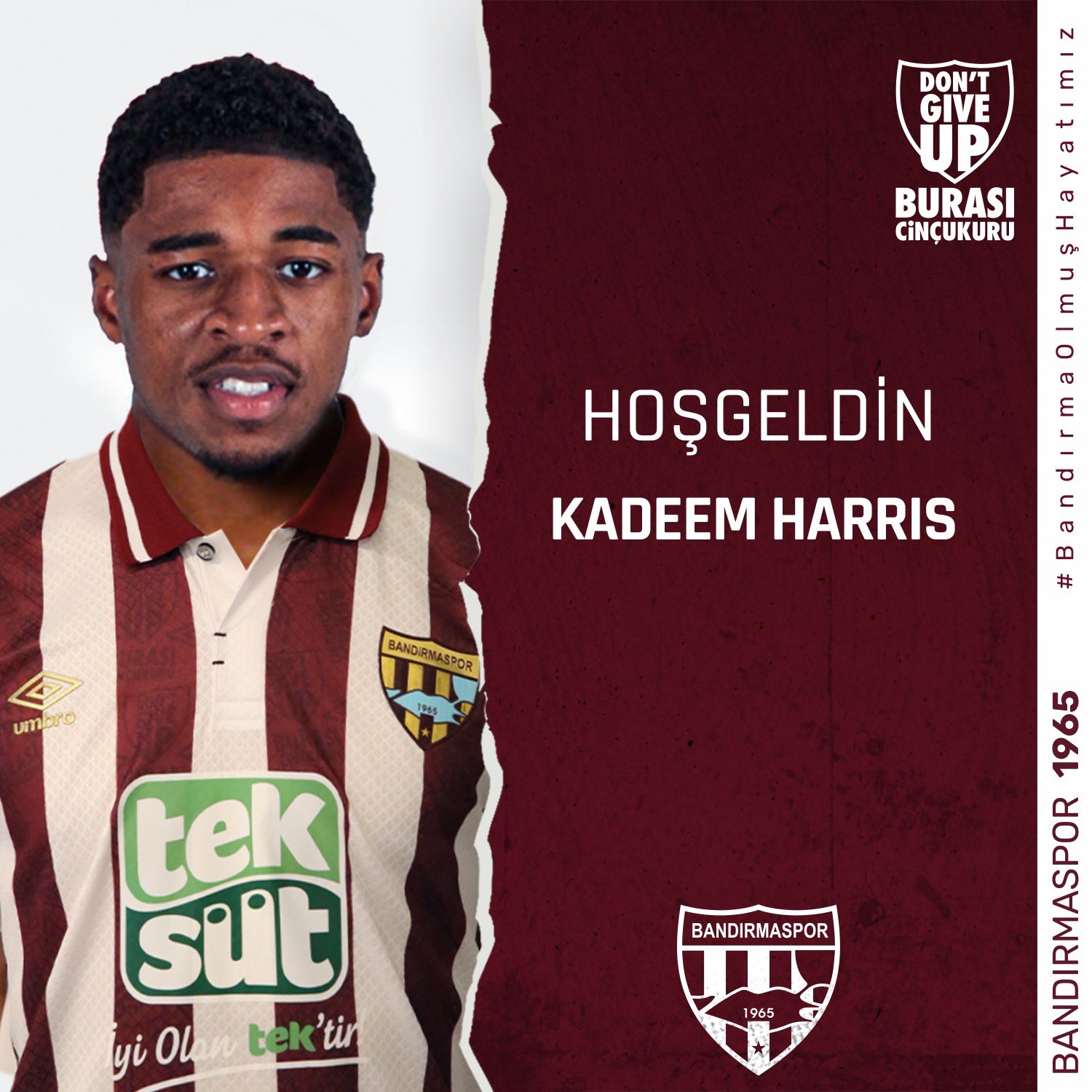 Bandırmaspor Kadeem Harris ile yeni bir transfere imza atarak takımda