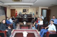 CHP Bandırma İlçe Başkanı Mehmet Atak ve yönetim kurulu üyeleri,