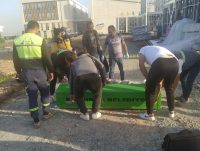 Bandırma Onyedi Eylül Üniversitesi’nde meydana gelen kazada vinç operatörü hayatını