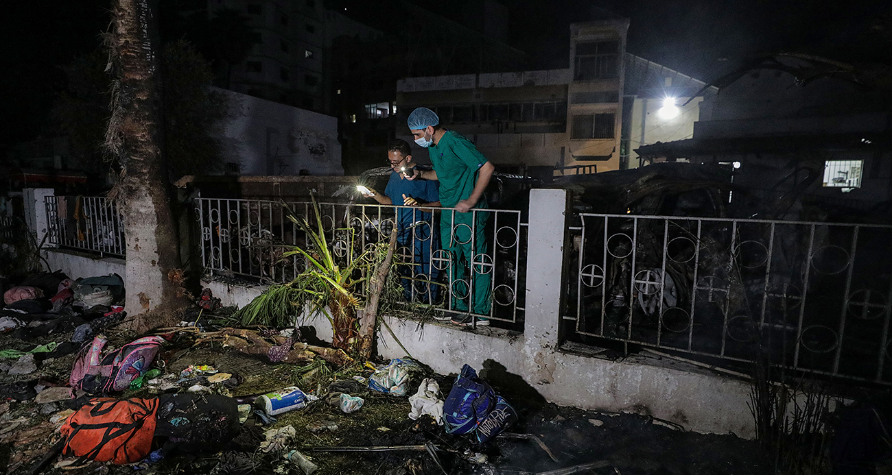 israil’in Gazze şehrindeki Al Ahli Arab Hastanesi’ne (Baptist) gerçekleştirdiği ve
