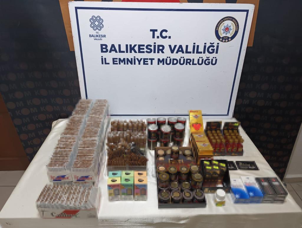 Balıkesir’de polis ekiplerinin il genelinde yaptığı narkotik ve kaçakçılık suçları