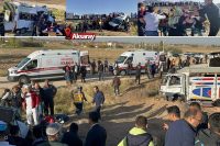 Aksaray’da kırmızı ışık ihlali yapan büyükbaş hayvan yüklü kamyonet, kavşaktan