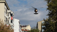 Kırklareli’nde Cumhuriyetin 100. yılı törenlerle kutlanırken, jandarma helikopterinin gösterisi görenleri