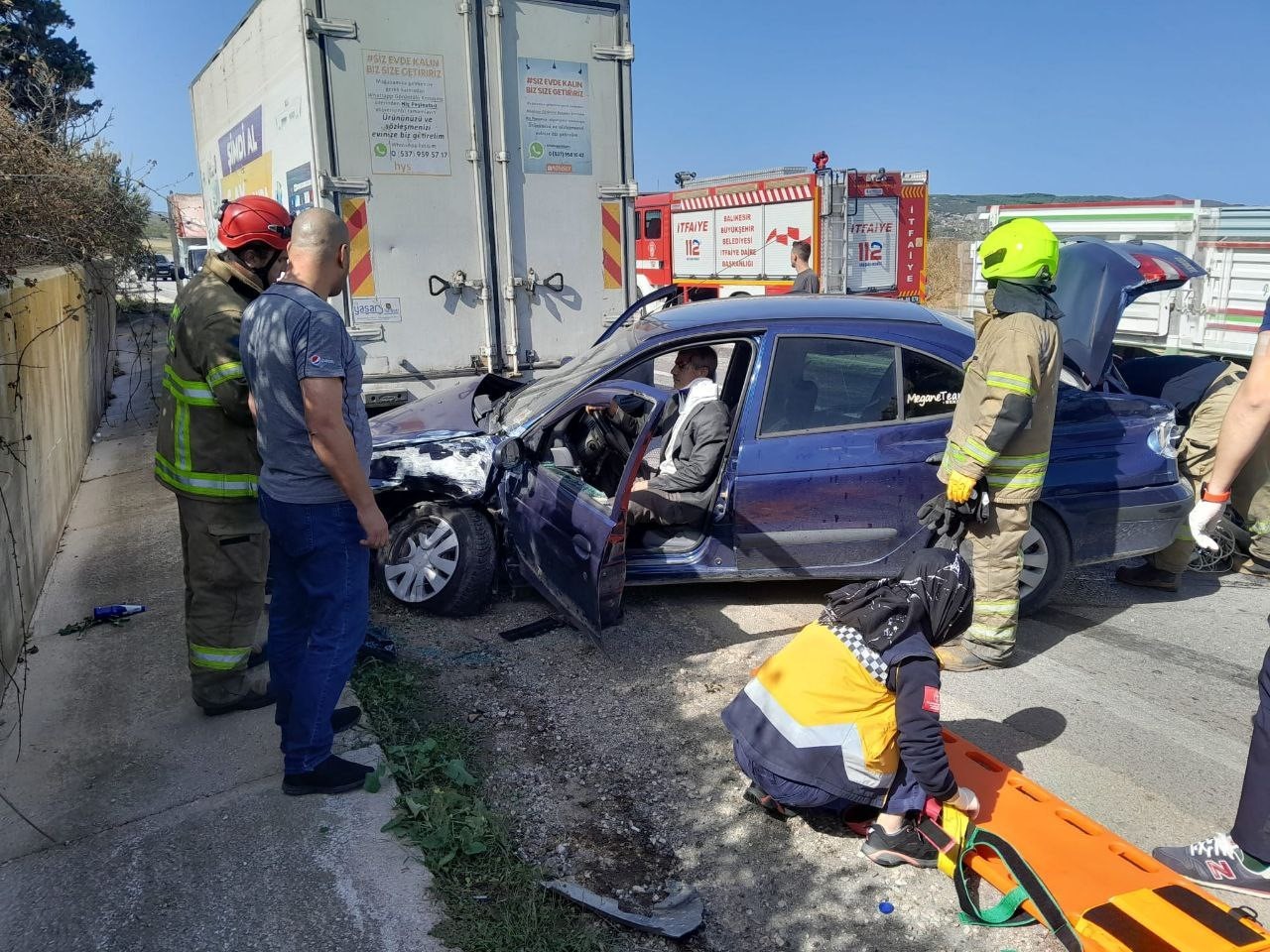 ERDEK’TE TRAFİK KAZASINDA 1 KİŞİ YARALANDI