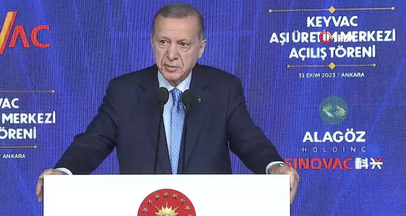 Cumhurbaşkanı Erdoğan, Ankara’da KeyVac Aşı Üretim Merkezi Açılış Töreni’nde konuştu.