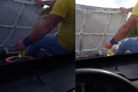 Tokat’ta iki vatandaş, LPG yakıtı biten araçlarına canlarını hiçe sayarak