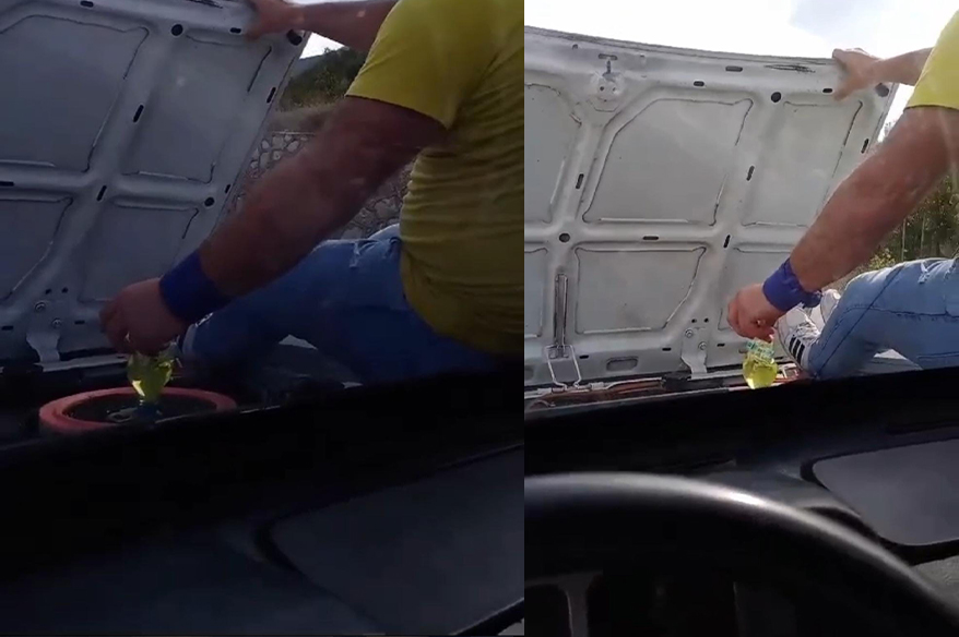 Canlarını adeta hiçe saydılar! Tokat’ta iki vatandaş, LPG yakıtı biten araçlarına canlarını hiçe sayarak