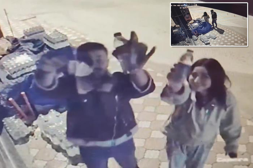 Helal olsun dedirten görüntü! Amasya’nın Suluova İlçesinde geç saatlerde bir büfenin dışındaki pet su