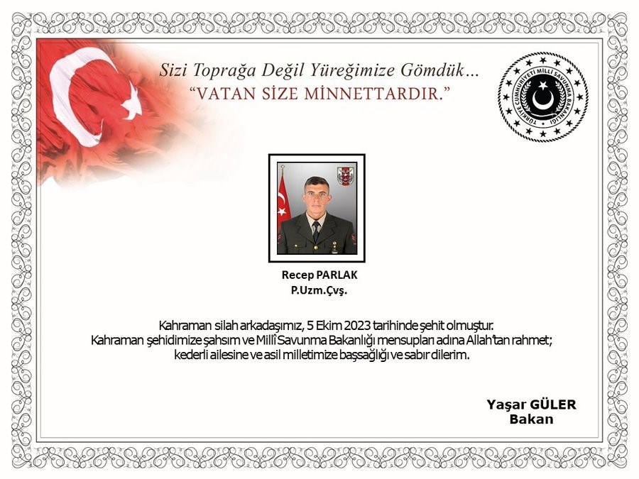 MİLLİ SAVUNMA BAKANLIĞI, PENÇE-KİLİT OPERASYONU BÖLGESİNDE  TERÖRİSTLERCE YAPILAN TACİZ