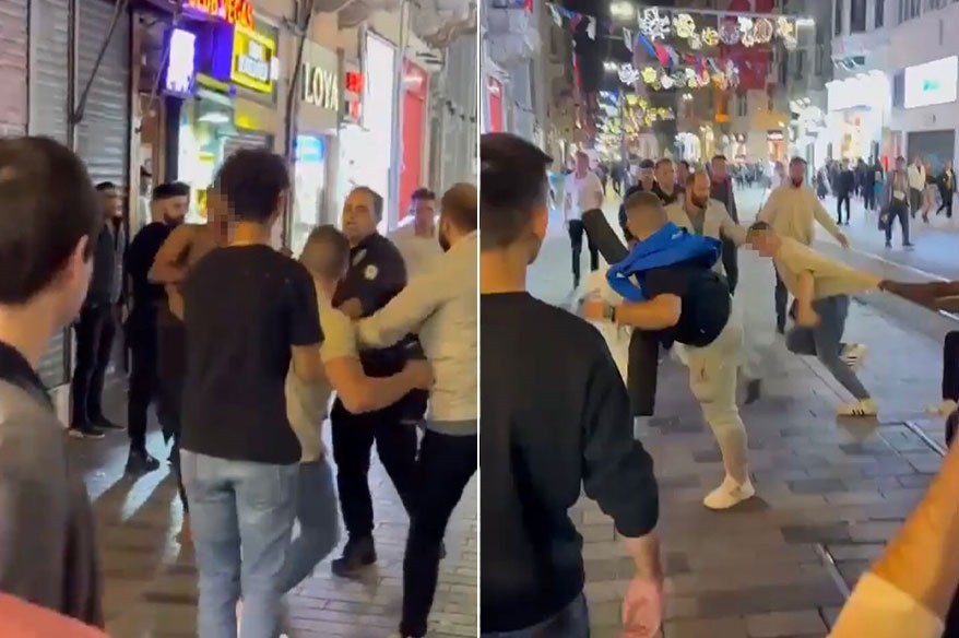 Taksim İstiklal Caddesi’nde yabancı uyruklu iki şahıs, saç ektirme operasyonunun
