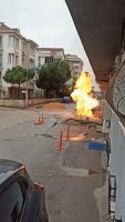 Bursa’da doğalgaz borusu patladı, korku dolu anlar yaşandı