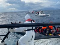 Ayvalık’ta, yasadışı yollarla Yunanistan’ın Midilli Adası’na gitmek isterken Yunan unsurlarınca