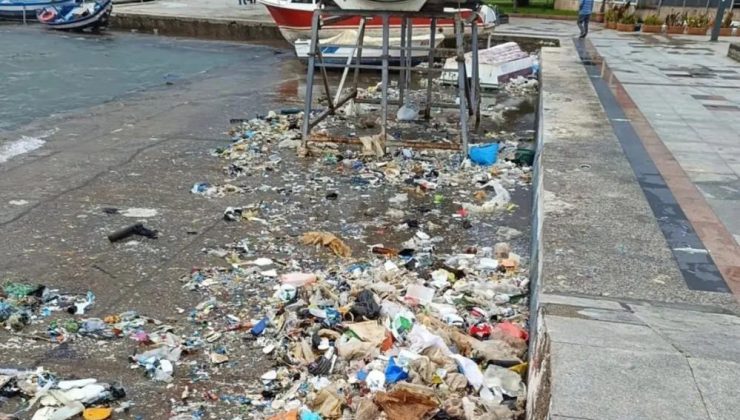 Bandırma sahili çöplüğe döndü