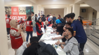Bandırma Onyedi Eylül Üniversitesi öğrencileri, Kızılay tarafından yürütülen “Güvenli Kan
