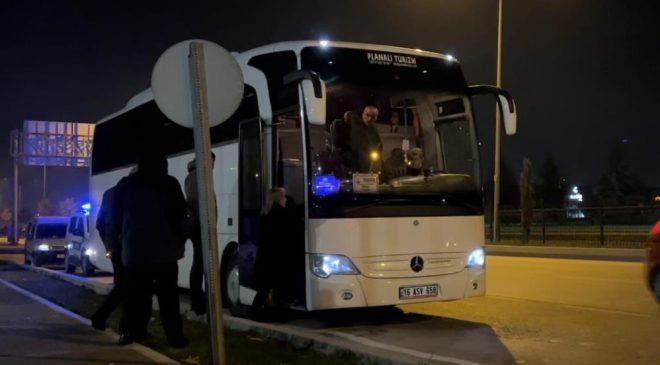 Çalıntı otobüs ile Anıtkabir gezisi İnegöl’de son buldu
