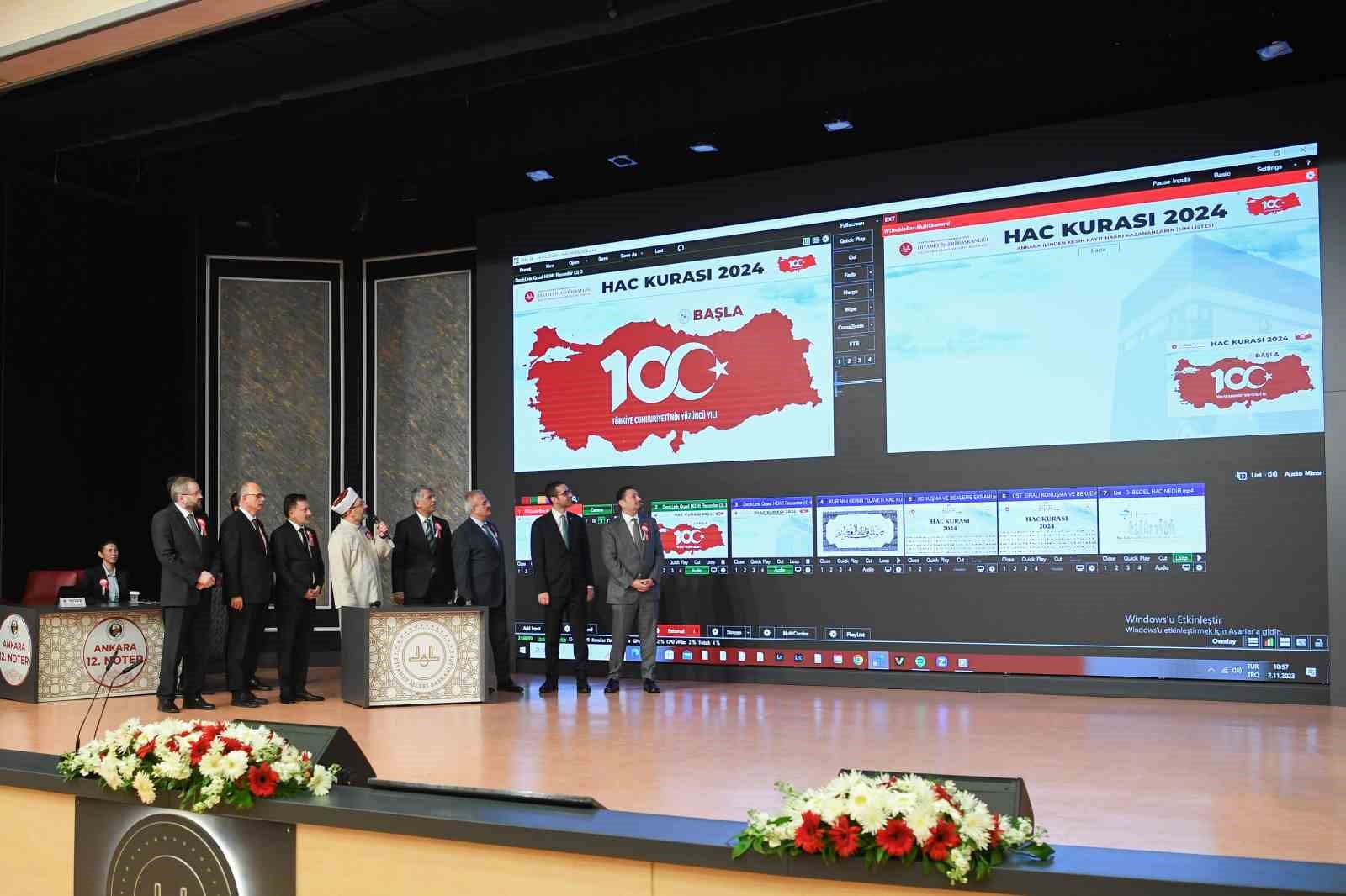2 milyon 473 bin 65 kişinin katıldığı hac kuraları çekildi.