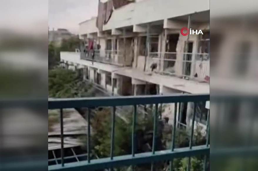 İsrail ordusunun Filistinli sivillerin sığındığı Cibaliye Mülteci Kampı’ndaki Birleşmiş Milletler’e