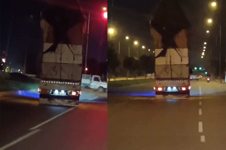 Eve değil, kamyonete 4 kat çıktı Antalya’da aşırı yük yüklenen kamyonet görenleri hayrete düşürdü. Kamyonetin yüksekliğinin
