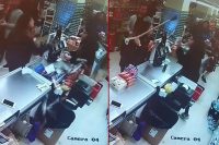 Pendik’te bir markette alışveriş yapan kadın müşteri aldığı ürünün etiket