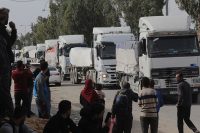 İsrail ile Hamas arasında varılan insani aranın ardından Gazze Şeridi’ne