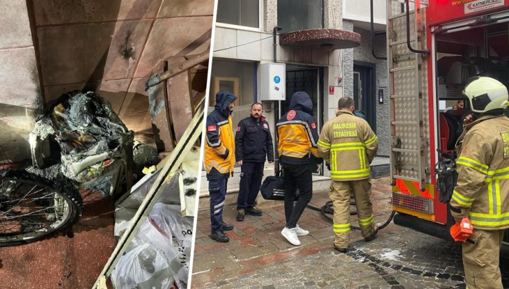 Erdek’te pompa yangını paniğe neden oldu