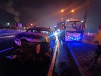 Manisa’nın Turgutlu ilçesinde işçi servisi, otomobil ve hafif ticari aracın