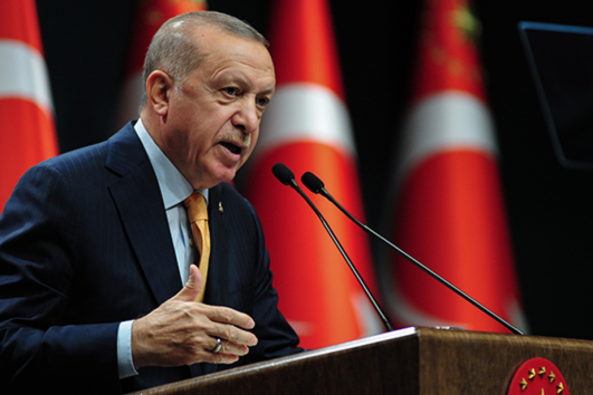 Cumhurbaşkanı Recep Tayyip Erdoğan, Cumhurbaşkanlığı Külliyesi Sergi Salonu’nda Muhtarlar Toplantısı’na