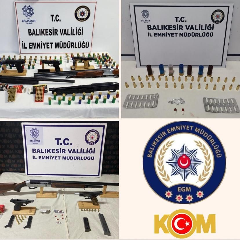 Balıkesir’de Kaçakçılık ve Organize Suçlarla Mücadele polis ekiplerinin il genelinde