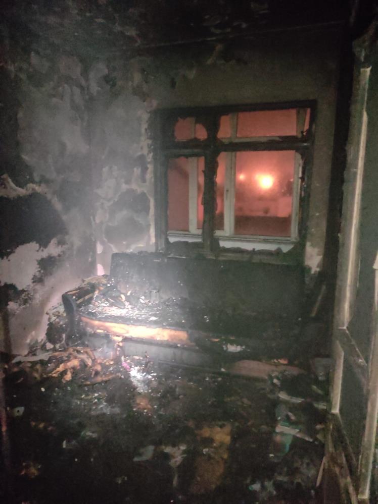 Bandırma’da bir evde yangın