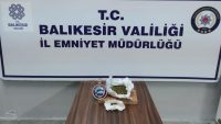 Edremit’te Polis Yunus Timleri tarafından yapılan çalışmada 40 gram bonzai