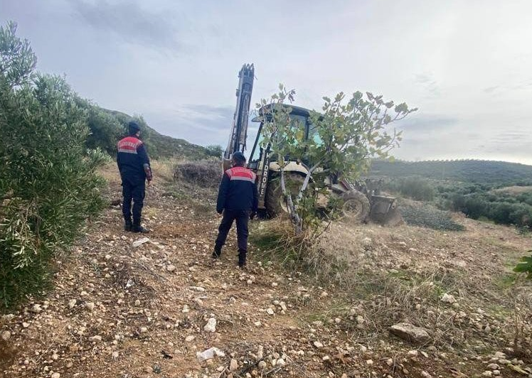 Aydın’ın Didim ilçesinde hazine arazisinde izinsiz yer açarken yakalanan kişiye
