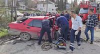 Sakarya’nın Sapanca ilçesinde iki otomobilin kafa kafaya çarpışması neticesinde meydana