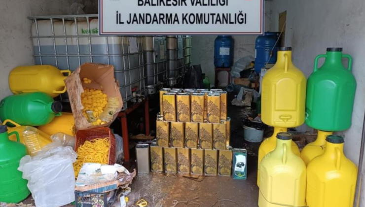 Sahte zeytinyağı imalathanesine jandarma baskını
